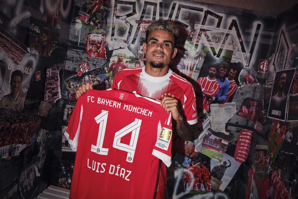 Bayern Sign Luis Diaz from Liverpool for €75Mn.