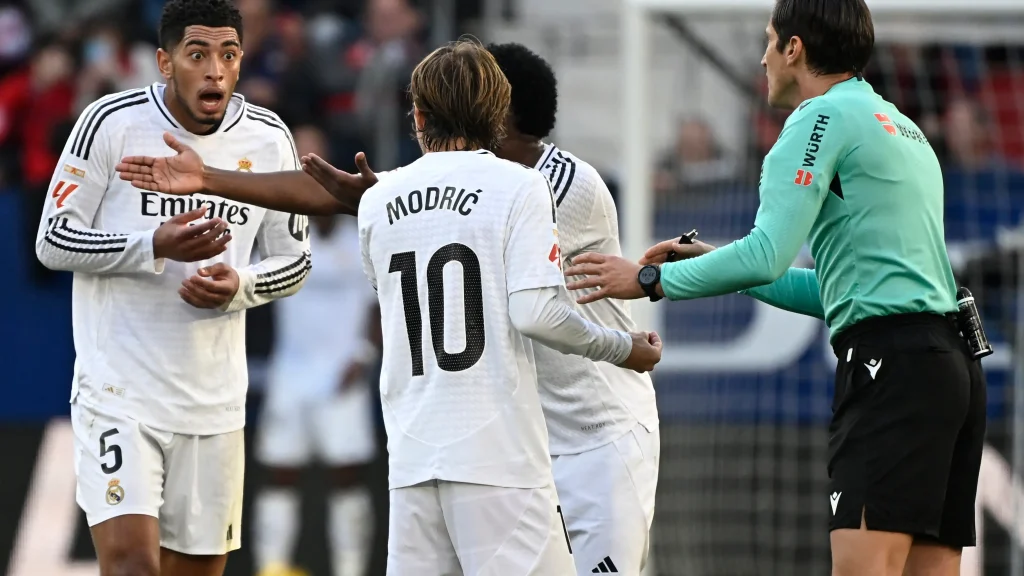 Bellingham Sent Off for Dissent in Real Madrid’s Clash with Osasuna