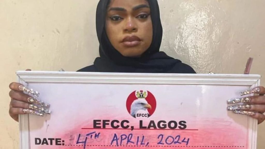 Bobrisky EFCC Mugshot (News Central TV)