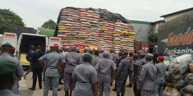The Nigeria Customs seizes a truck load of contraband