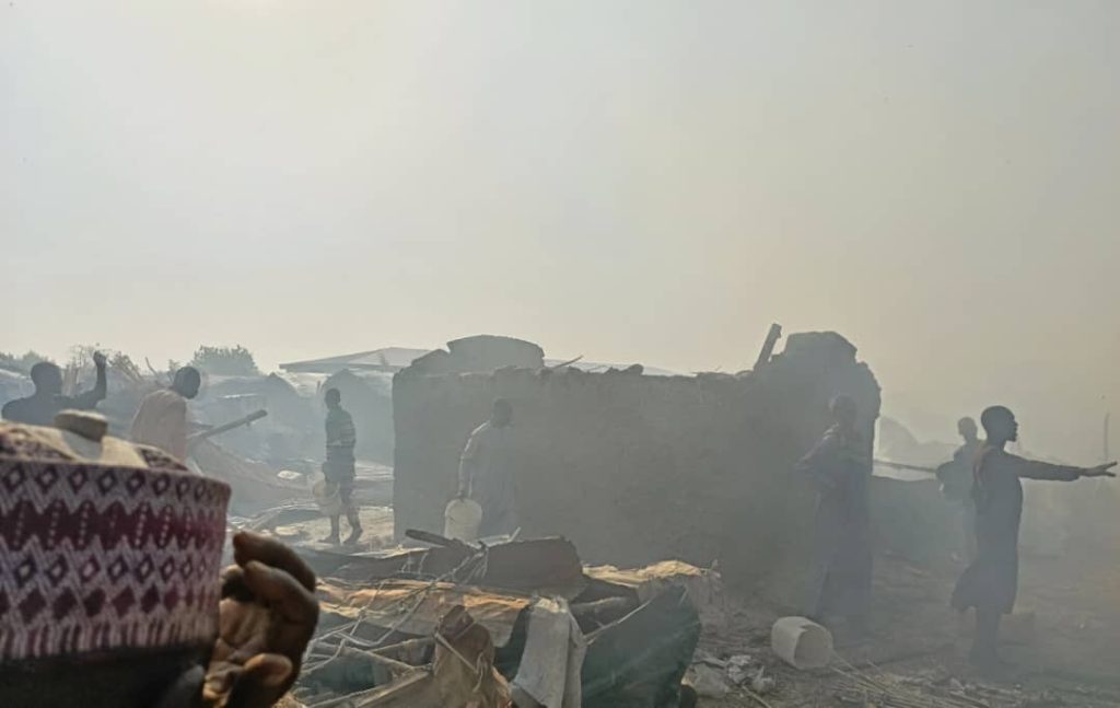 Fire Outbreak ISS Camp Ngala (News Central TV)