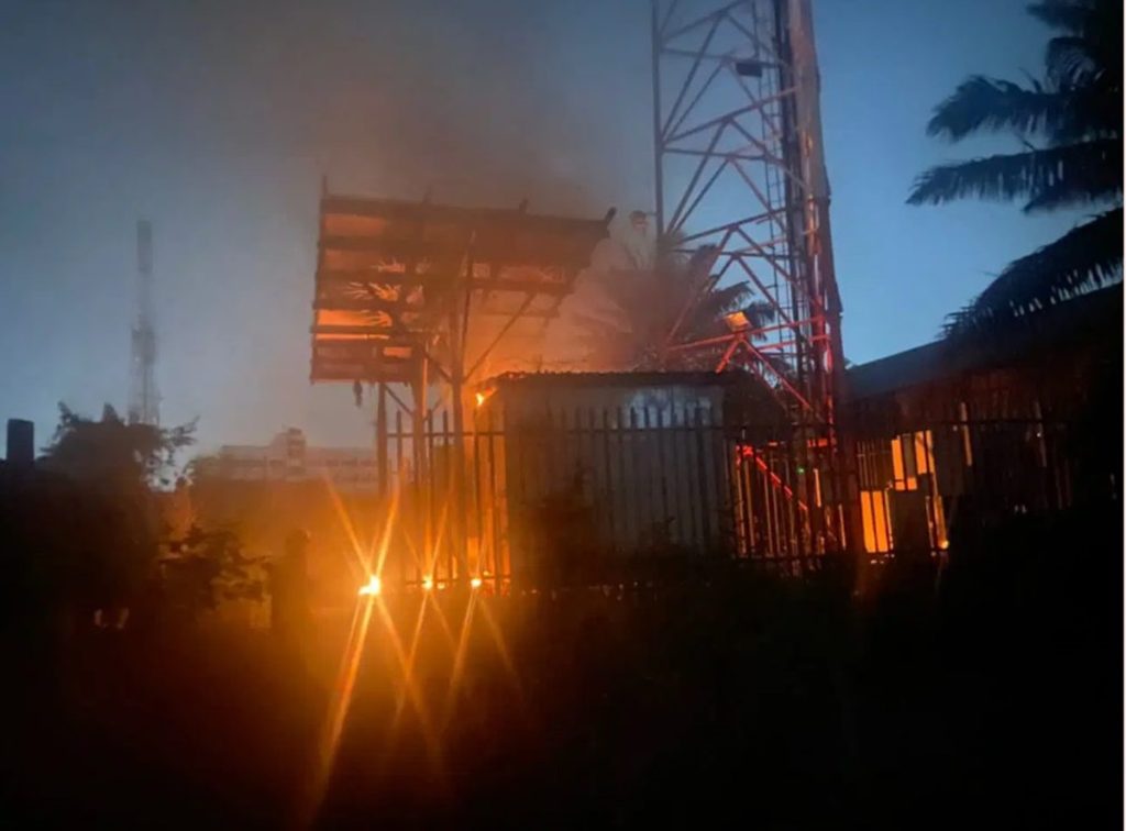 Fire Ravages FIIRO Office Building in Lagos