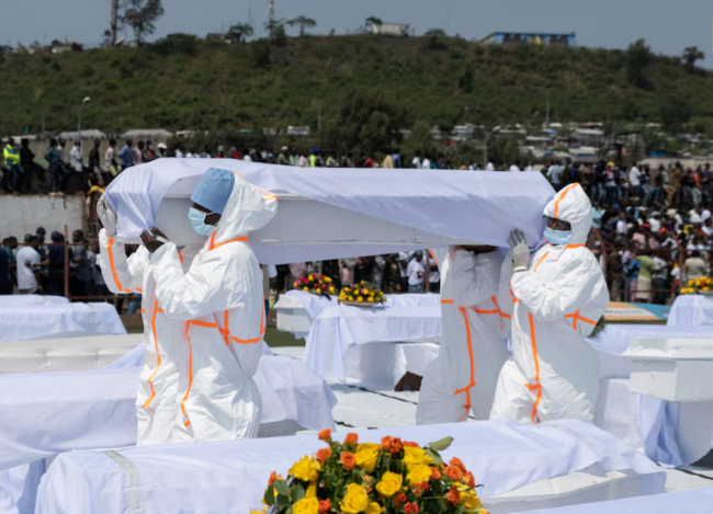 Goma Holds Mass Burials with Families Demanding Peace
