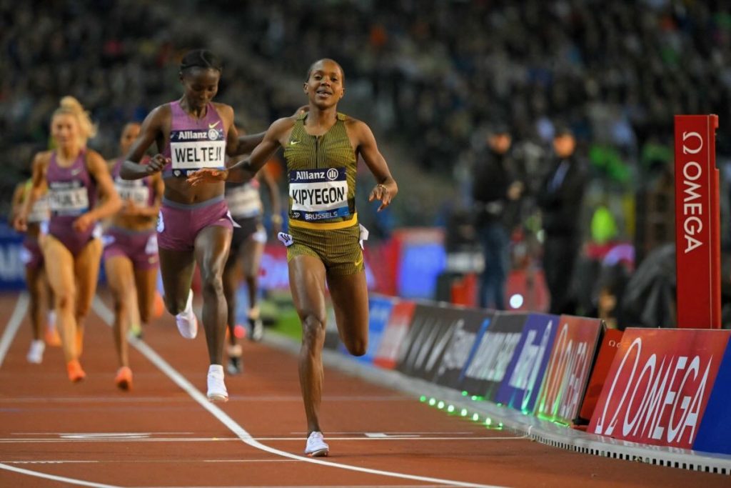 Kipyegon Dominates Again as Tebogo and Crouser Fall in Diamond League Finals