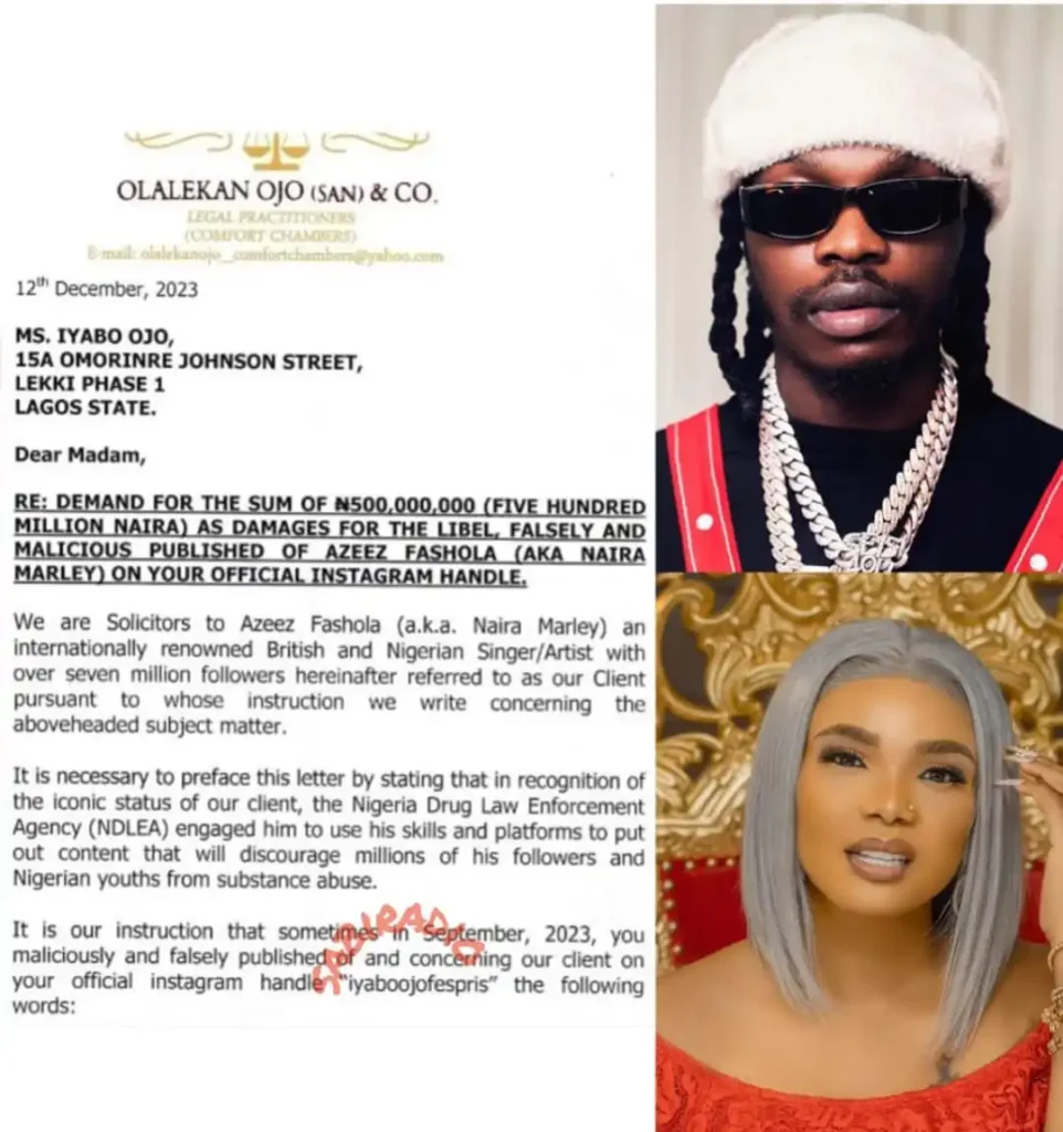Naira Marley Accuses Iyabo Ojo of Defamation, Demands ₦500m (News Central TV)