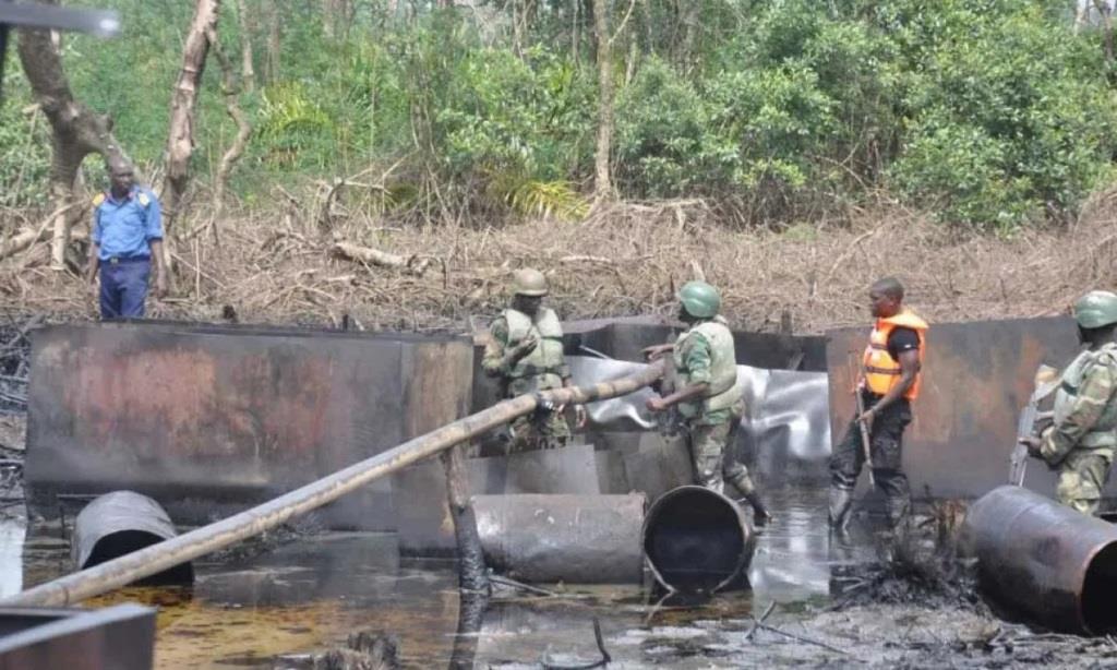 Nigerian Navy Shuts Down Illegal Refineries in Delta, Seizes Stolen Crude