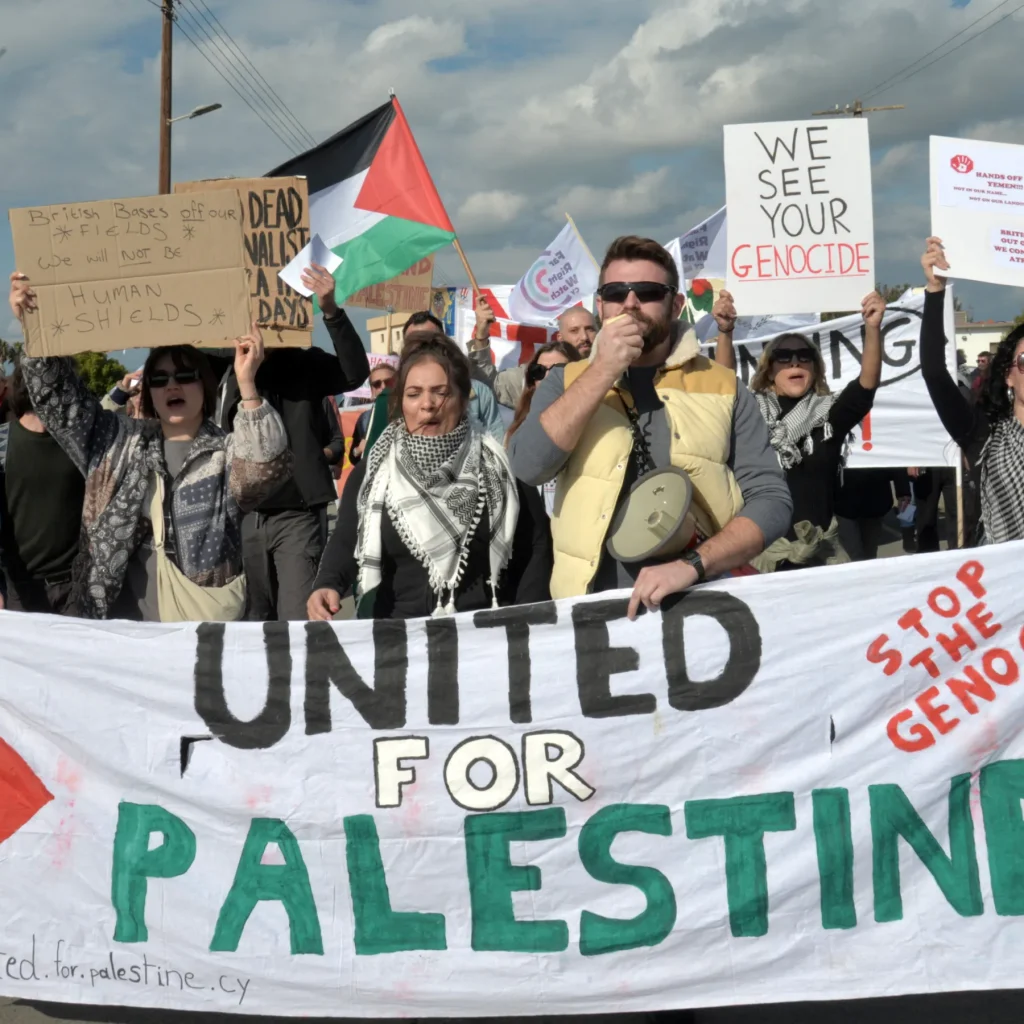 UKs Alleged Use of Cyprus Bases to Facilitate Arms Transfer to Israel Sparks Protests News Central TV