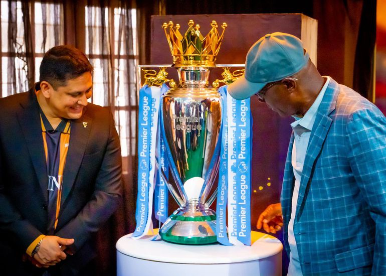 Sanwo-Olu Welcomes Premier League Trophy in Lagos