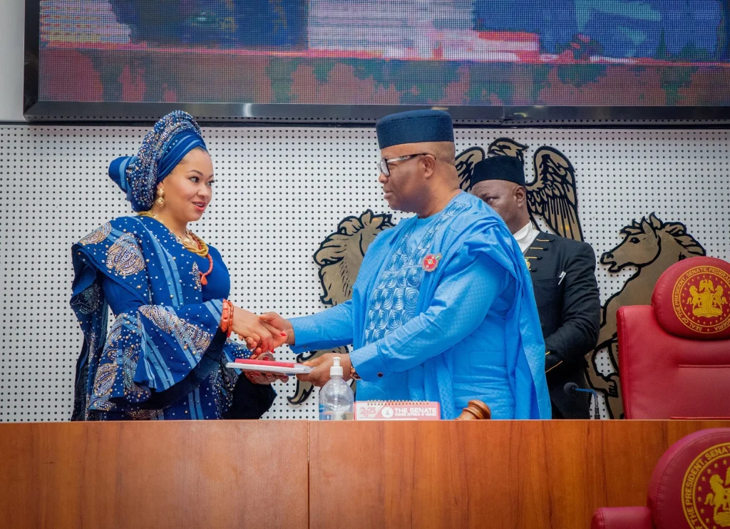 Senator Akpabio and Senator Natasha Akpoti (News Central TV)