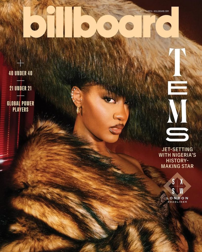 Tems Billboard  Global Power Players (News Central TV).