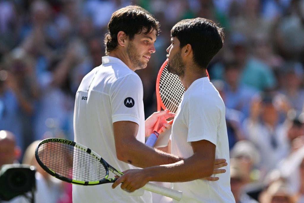 Alcaraz Beats Fritz to Reach Third Straight Wimbledon Final