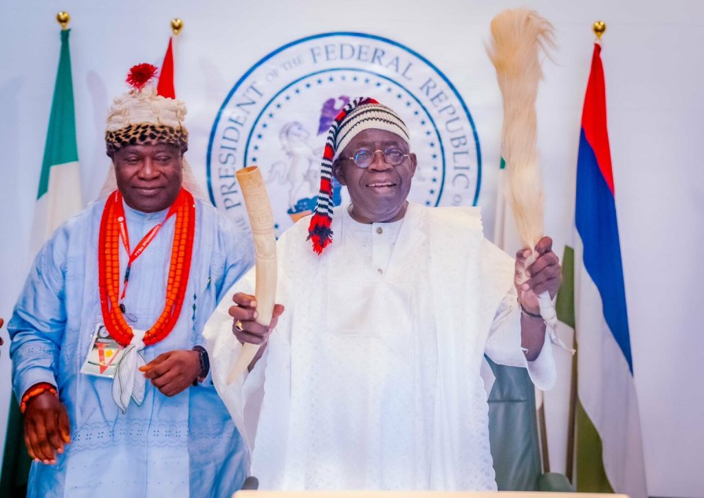 Tinubu Honoured with Akwa Ibom’s Highest Traditional Title.