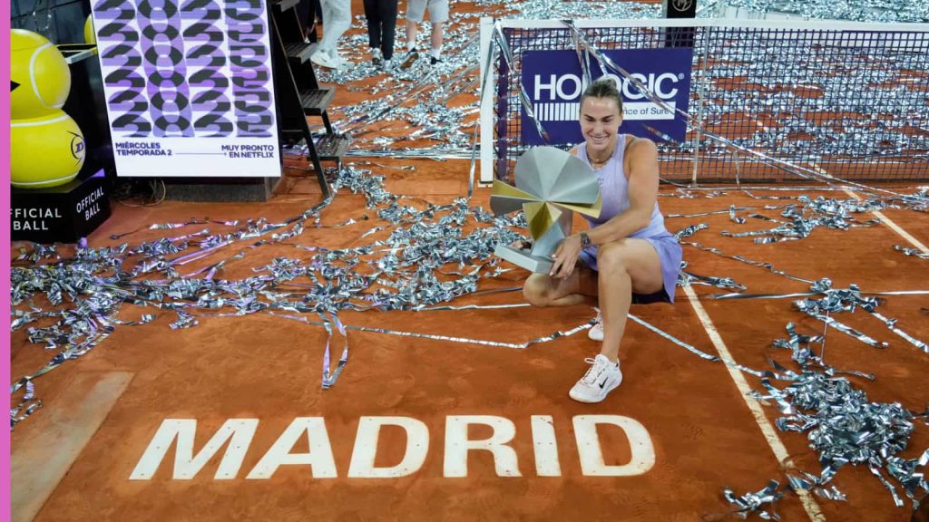 World No. 1 Sabalenka Clinches Madrid Crown After Gauff Double Fault