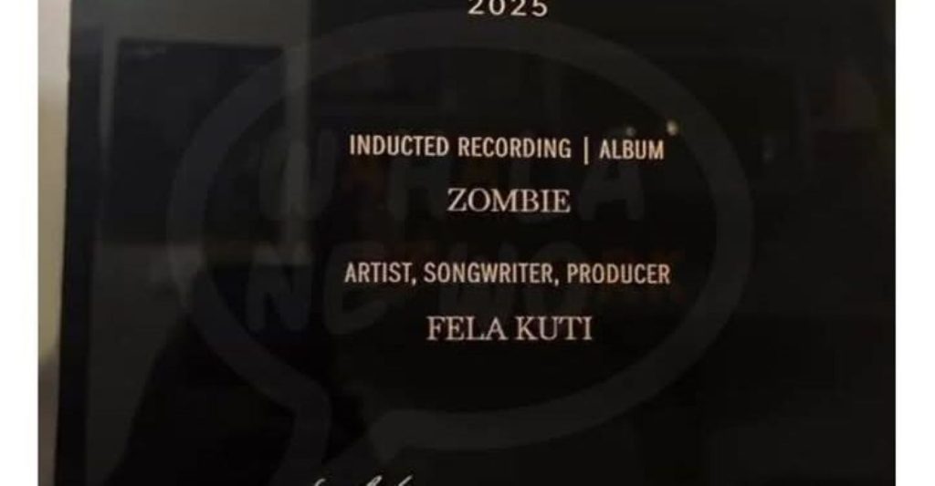 Fela Kuti's Iconic 'Zombie' Enters GRAMMY Hall of Fame