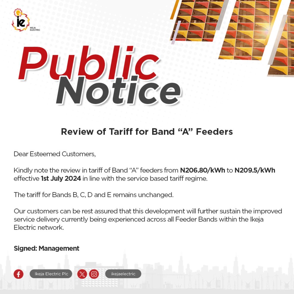 Band A customers will now pay more for electricity