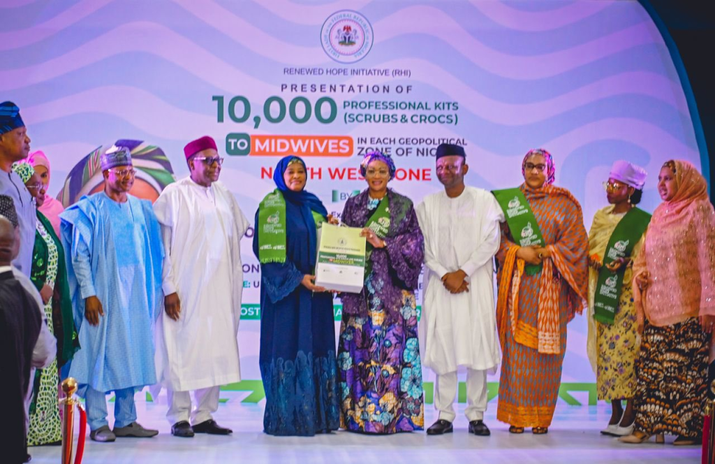 Nigeria's First Lady Empowers Midwives with Professional Kits in Kaduna