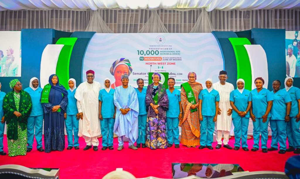 Nigeria's First Lady Empowers Midwives with Professional Kits in Kaduna