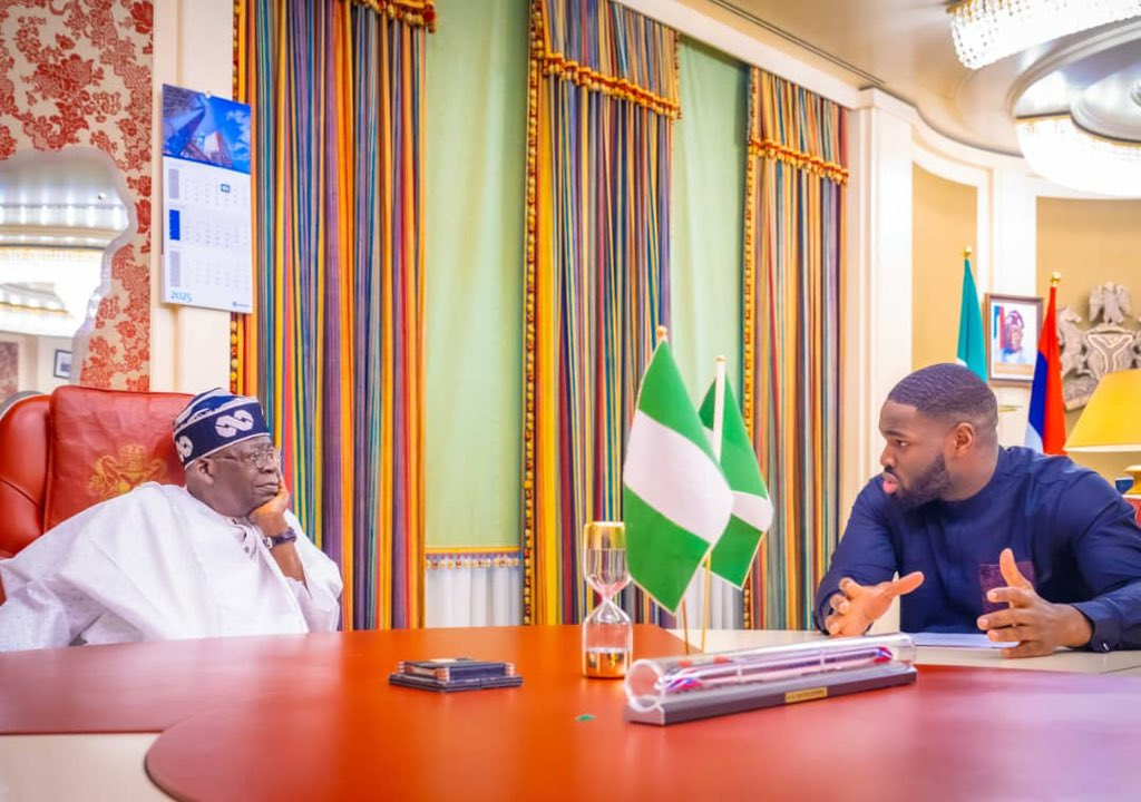 President Tinubu Hosts NFL Star Ojomo at State House