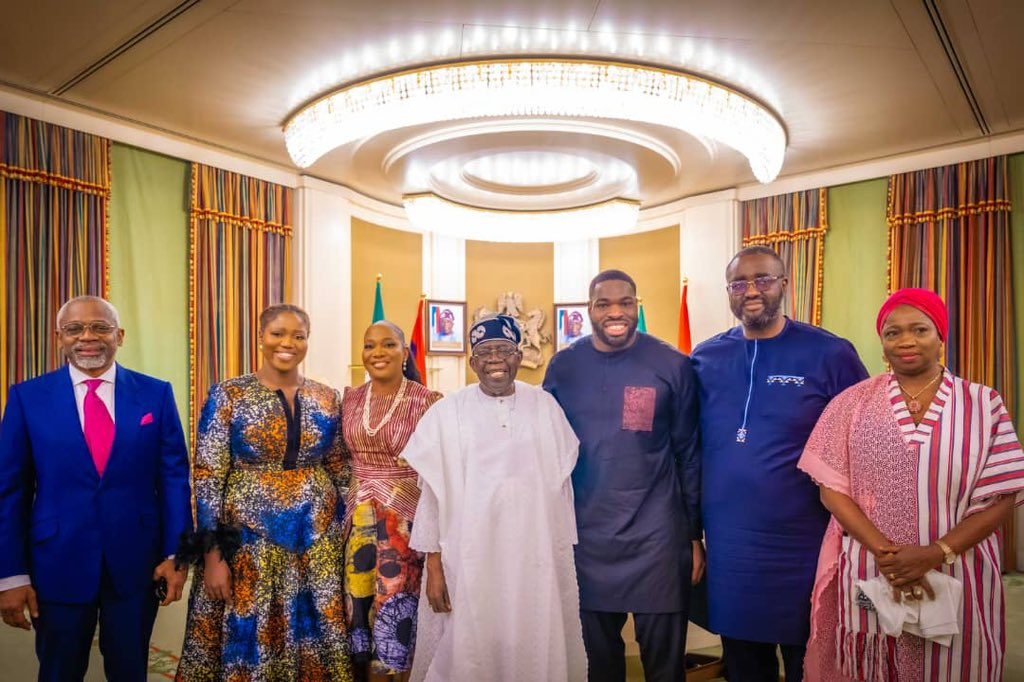 President Tinubu Hosts NFL Star Ojomo at State House