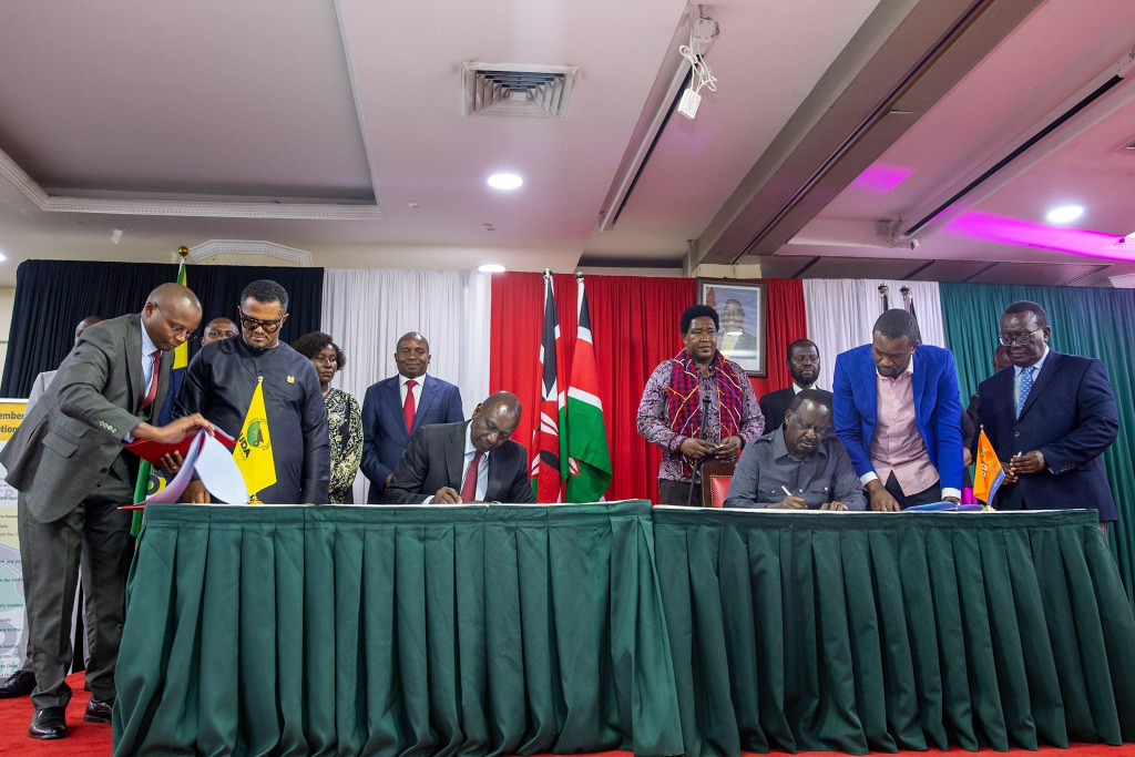 President Ruto, Raila Odinga Formalise UDA-ODM Partnership